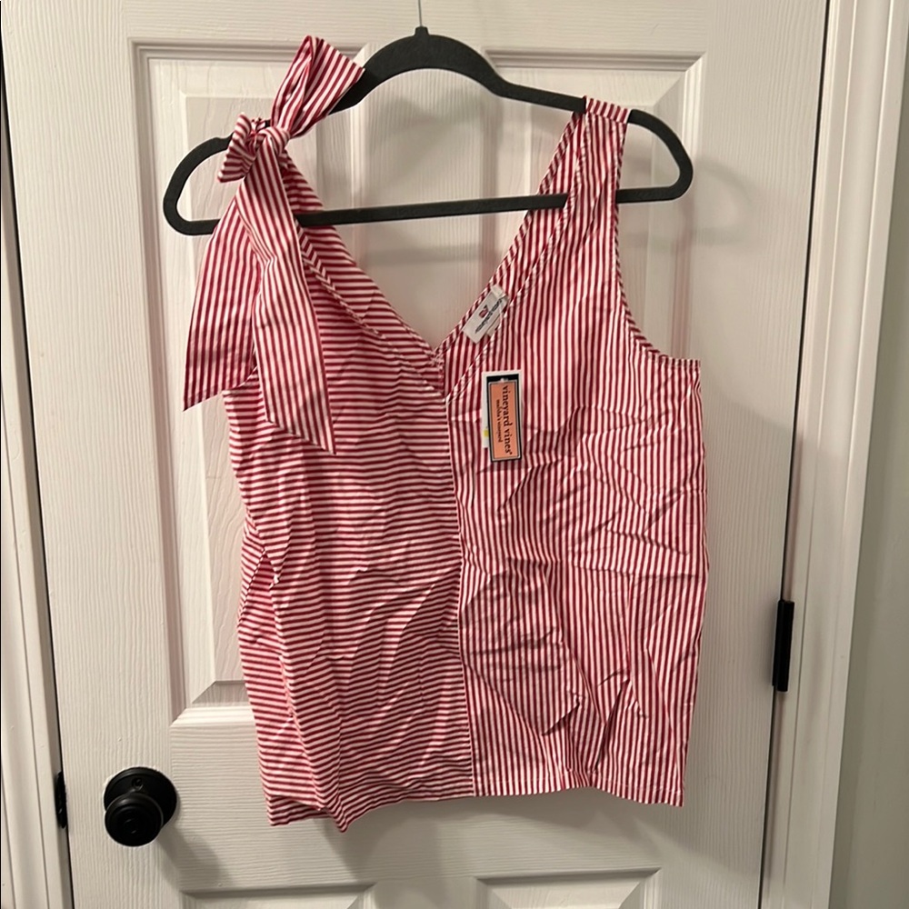 Red Striped Sleeveless Top from Vineyard Vines